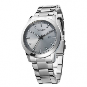 Olympic horloge met stalen band,grijze plaat - 2009280 Olympic horloge met stalen band,grijze plaat - 2009280