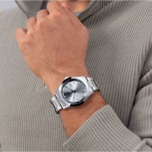 Olympic horloge met stalen band,grijze plaat - 2009280 Olympic horloge met stalen band,grijze plaat - 2009280