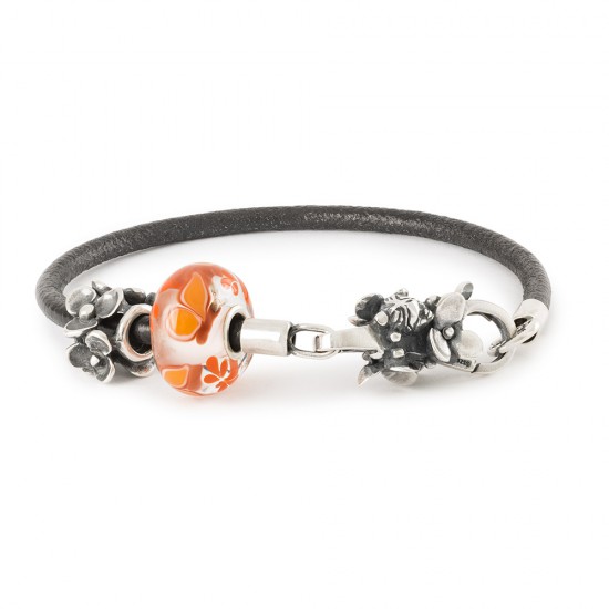 Trollbeads; Feeenbloem armband leer - 2009303