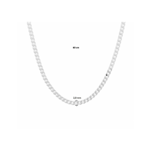 collier gourmette 6-zijdes geslepen 2,8 mm - 2009148