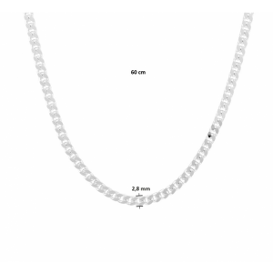 collier gourmette 6-zijdes geslepen 2,8 mm - 2009148