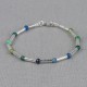 By Jeh armband zilver met groene/ blauwe edelstenen - 2009327