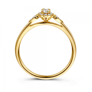 Geelgouden ring met briljant 0.21 - 2009389