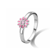 ring bloem roze zirkonia - 2008357