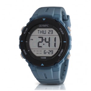 Olympic digitaal horloge zwart/blauw - 2009437 Olympic digitaal horloge zwart/blauw - 2009437