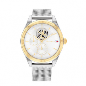 Tommy Hilfiger dames horloge Monica, 38mm bicolor met mesh band - 2009474 Tommy Hilfiger dames horloge Monica, 38mm bicolor met mesh band - 2009474