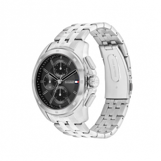 Tommy Hilfiger heren horloge Walker, 44mm 5bar chrono zwarte plaat - 2009481