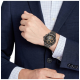 Tommy Hilfiger heren horloge Henry, 44mm 5bar chrono zwarte plaat rose accenten - 2009482