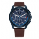 Tommy Hilfiger heren horloge Walker blauwe chrono plaat en bruin lederen band 5 bar - 2009489