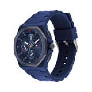 Tommy Hilfiger heren horloge Neo blauwe chrono plaat en siliconen band 5 bar - 2009493 Tommy Hilfiger heren horloge Neo blauwe chrono plaat en siliconen band 5 bar - 2009493