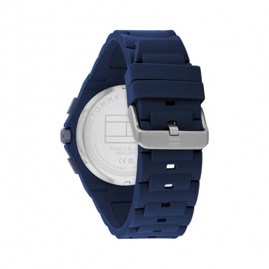 Tommy Hilfiger heren horloge Neo blauwe chrono plaat en siliconen band 5 bar - 2009493