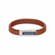 Tommy Hilfiger bruine  leren armband met stalen sluiting - 2009494