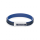 Tommy Hilfiger blauwe  leren armband met stalen sluiting - 2009495