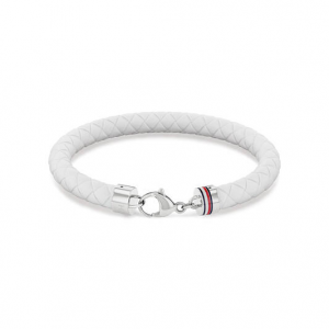 Tommy Hilfiger siliconen gevlochten band wit - 2009496