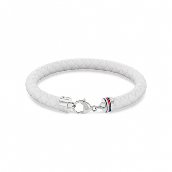 Tommy Hilfiger siliconen gevlochten band wit - 2009496