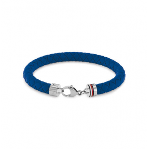 Tommy Hilfiger siliconen gevlochten band blauw - 2009497