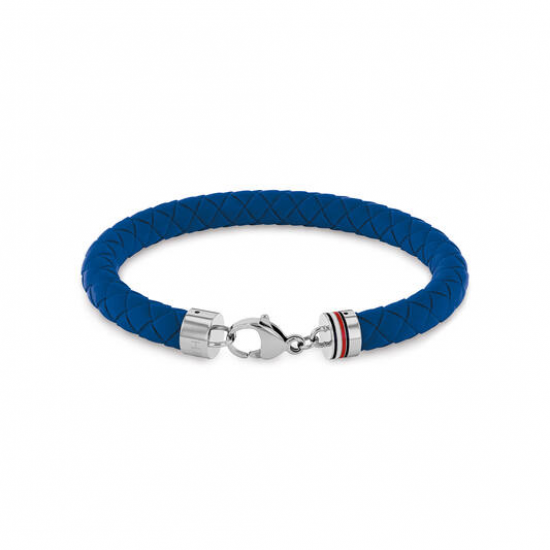 Tommy Hilfiger siliconen gevlochten band blauw - 2009497