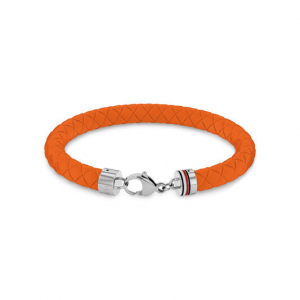 Tommy Hilfiger siliconen gevlochten band oranje - 2009499