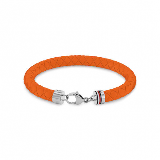 Tommy Hilfiger siliconen gevlochten band oranje - 2009499