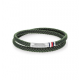 Tommy Hilfiger gevlochten leren dubbele  band groen - 2009504