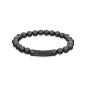 Tommy Hilfiger kralen armband zwarte onix - 2009505