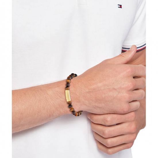 Tommy Hilfiger kralen armband tigeroog - 2009506