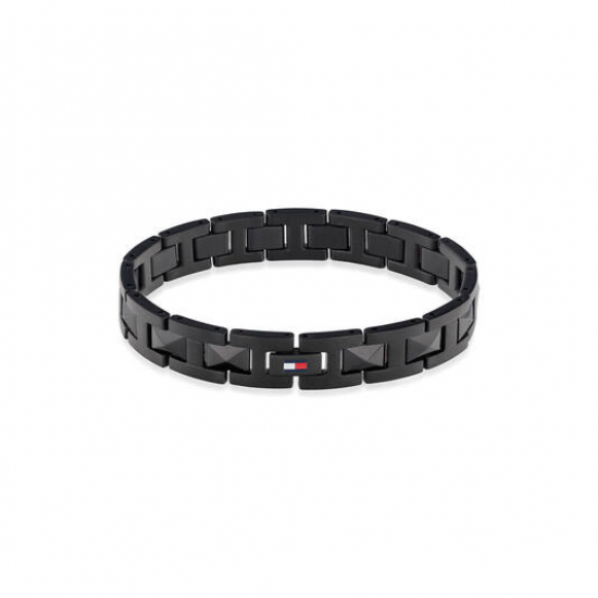 Tommy Hilfiger kralen armband zwart staal - 2009507