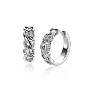 Zinzi oorringen mart visser schakel motief gezet met zirconia - 2009520 Zinzi oorringen mart visser schakel motief gezet met zirconia - 2009520