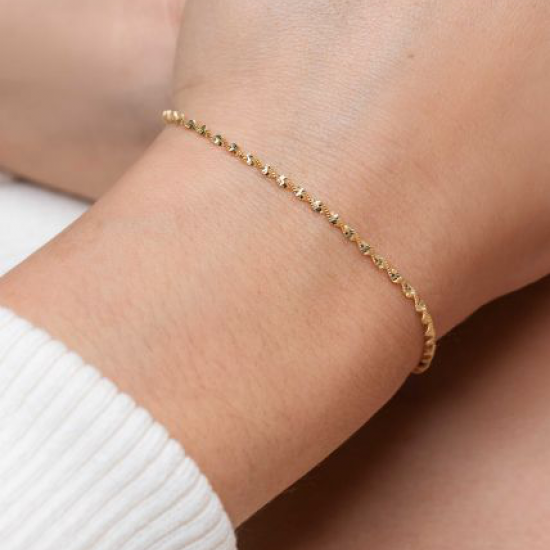 ZINZI armband singapore schakel geel verguld - 2009553