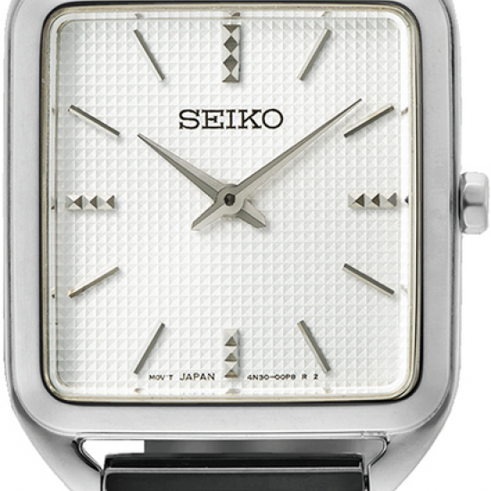 Seiko dames horloge langwerpig met stalen band 5bar - 2009586