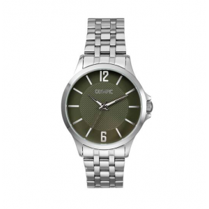 Olympic heren horloge stalen band en kast groene wijzerplaat - 2009672 Olympic heren horloge stalen band en kast groene wijzerplaat - 2009672