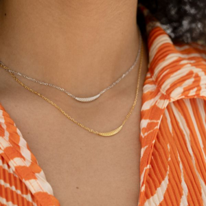 Zinzi verguld collier met veertjes motief - 2009684 Zinzi verguld collier met veertjes motief - 2009684