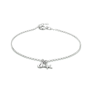 Zilveren enkelbandje met zeester en schelpje - 2009697 Zilveren enkelbandje met zeester en schelpje - 2009697