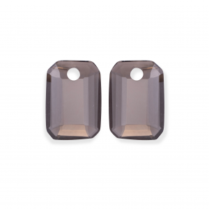 Sparkling Jewels; earstones emerald cut smokey quartz - 2009712 Sparkling Jewels; earstones emerald cut smokey quartz - 2009712