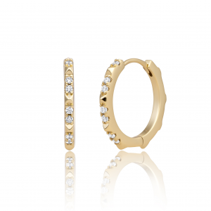 Sparkling Jewels; earring edge gold gold - 2009721 Sparkling Jewels; earring edge gold gold - 2009721