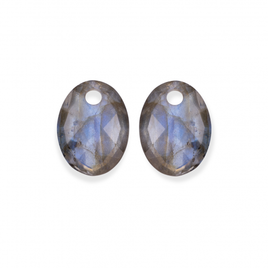 Sparkling Jewels; earstones medium oval labradoriet - 2009733