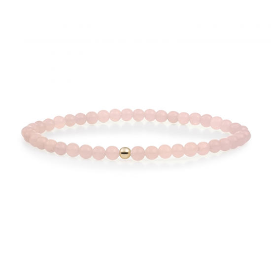 Sparkling Jewels; bracelet rose quartz saturn small gold - 2009742