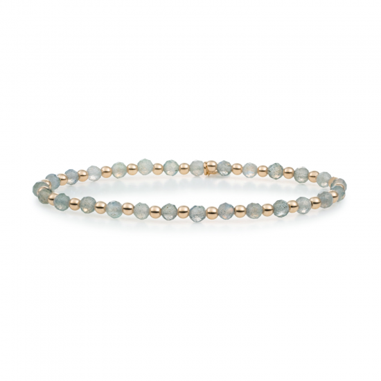 Sparkling Jewels; bracelet labradorite interstellar  gold 3mm - 2009745