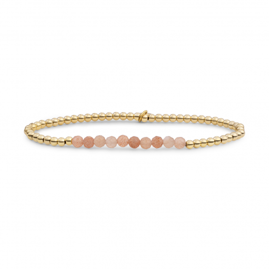 Sparkling Jewels; bracelet sunstone universe 3mm gold - 2009751