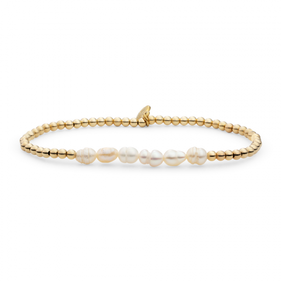 Sparkling Jewels; bracelet pearl universe 3mm gold - 2009756