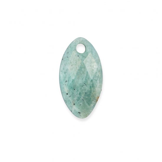 Sparkling Jewels; pendant gemstone leaf rich green amazonite - 2009766