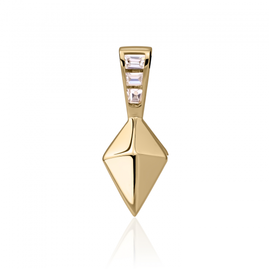 Sparkling Jewels; pendant pyramide edge gold plated - 2009775