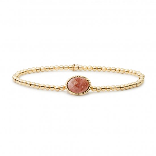 Sparkling Jewels; bracelet gold sunstone twist - 2009784