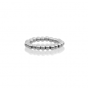 Sparkling Jewels; ring  silver bals 4mm - 2009792