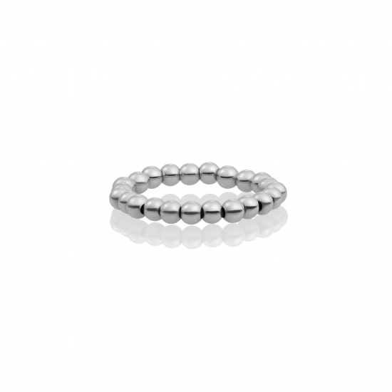 Sparkling Jewels; ring  silver bals 4mm - 2009792