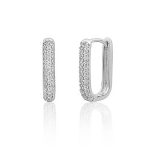 Sparkling Jewels; eaaring square huggies CZ - 2009794 Sparkling Jewels; eaaring square huggies CZ - 2009794