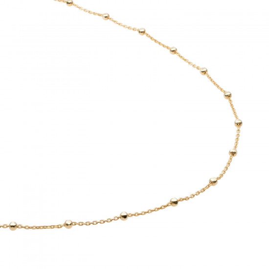 Sparkling Jewels; necklace faceted ball chain gold - 2009807