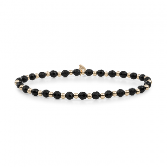 Sparkling Jewels bracelet onyx interstellar gold 3mm - 2009822