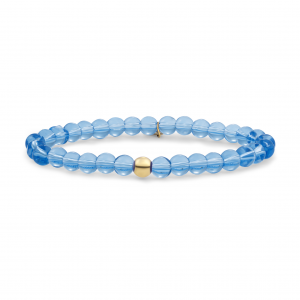 Sparkling Jewels bracelet aquamarine saturn large gold 6mm - 2009824