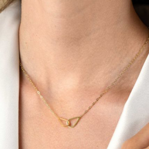 ZINZI Zlv collier gg.verguld druppel in elkaar - 2009831 ZINZI Zlv collier gg.verguld druppel in elkaar - 2009831